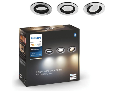 Philips Hue White ambiance reflektor wpuszczany Milliskin 3x5W Philips Hue White ambiance reflektor wpuszczany Milliskin 3x5W