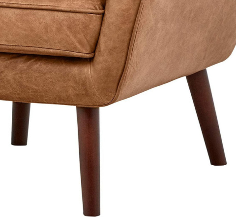 Amazon Brand Rivet Jamie Skórzany Fotel Akcentowy - Kolor Koniak Amazon Brand Rivet Jamie Skórzany Fotel Akcentowy - Kolor Koniak