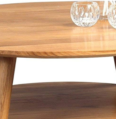 Stolik kawowy Stella, okrągły, z prawdziwego drewna dzikiego dębu olejowanego oak Stolik kawowy Stella, okrągły, z prawdziwego drewna dzikiego dębu olejowanego oak