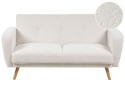 Sofa dwuosobowa boucle biała FLORLI Beliani