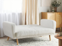 Sofa dwuosobowa boucle biała FLORLI Beliani