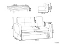 Sofa dwuosobowa boucle biała FLORLI Beliani