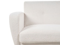 Sofa dwuosobowa boucle biała FLORLI Beliani