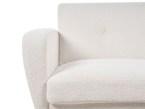 Sofa dwuosobowa boucle biała FLORLI Beliani Sofa dwuosobowa boucle biała FLORLI Beliani