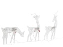 Beliani ANGELI dekoracja ogrodowa LED renifer 92/85/49 cm biała