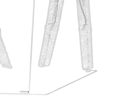 Beliani ANGELI dekoracja ogrodowa LED renifer 92/85/49 cm biała