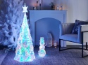 Beliani ICELAND Dekoracja ogrodowa LED Choinka 120 cm Kolorowa