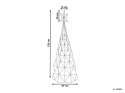 Beliani ICELAND Dekoracja ogrodowa LED Choinka 120 cm Kolorowa