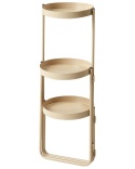 Beliani Stojak na kwiaty FRAGARIA metalowy 3-poziomowy beżowy 42 cm