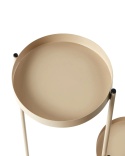 Beliani Stojak na kwiaty FRAGARIA metalowy 3-poziomowy beżowy 42 cm