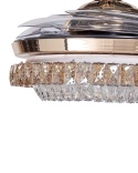 Beliani Wentylator sufitowy z lampą LED złoty ASHLEY glamour z pilotem