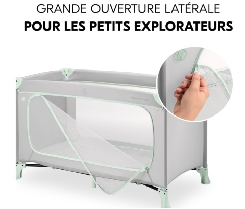 Łóżeczko Podróżne Hauck Dream N Play Plus | Dusty Mint | 120x60 cm