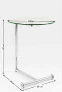 Stolik pomocniczy Easy Living Ø46 cm – Transparentno-Srebrny – KARE DESIGN