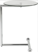 Stolik pomocniczy Easy Living Ø46 cm – Transparentno-Srebrny – KARE DESIGN