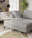 Stolik pomocniczy Easy Living Ø46 cm – Transparentno-Srebrny – KARE DESIGN