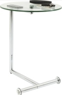 Stolik pomocniczy Easy Living Ø46 cm – Transparentno-Srebrny – KARE DESIGN