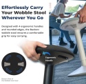 Ergonomiczny Stołek Biurowy Backerz – Aktywne Siedzenie – Czarny Mat