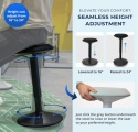 Ergonomiczny Stołek Biurowy Backerz – Aktywne Siedzenie – Czarny Mat
