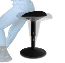 Ergonomiczny Stołek Biurowy Backerz – Aktywne Siedzenie – Czarny Mat
