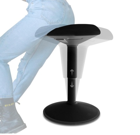 Ergonomiczny Stołek Biurowy Backerz – Aktywne Siedzenie – Czarny Mat