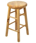 Drewniany Stołek Barowy Obrotowy Chef Vida – 64 cm – Dąb