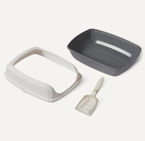 Wysoka Kuweta dla Kota z Łopatką – Amazon Basics – 51x38x20 cm