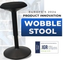 Wysoki Stołek Ergonomiczny Backerz – Aktywne Siedzenie – 55-80 cm – Czarny Mat