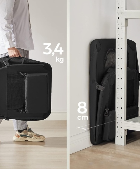 Składany Transporter dla Psa i Kota Feandrea – 70x52x52 cm – Czarny