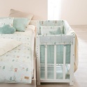 Roba Woodland Buddies Kołyska Dostawna 4w1 90x45 cm Biała z Materacem i Baldachimem