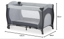 Łóżeczko Podróżne Hauck Sleep N Play Go Plus – 120x60 cm – Szare