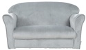 Dziecięca Sofa Welurowa Roba Lil Sofa – 2-osobowa – Srebrnoszara