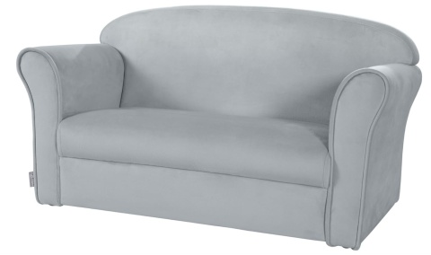 Dziecięca Sofa Welurowa Roba Lil Sofa – 2-osobowa – Srebrnoszara