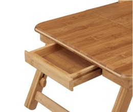 Bambusowy Stolik pod Laptopa Relaxdays XL – Regulowany – Brązowy