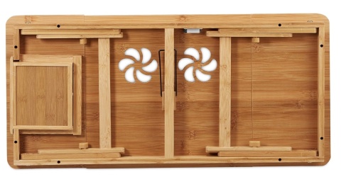 Bambusowy Stolik pod Laptopa Relaxdays XL – Regulowany – Brązowy