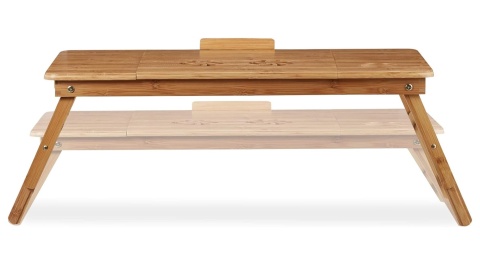 Bambusowy Stolik pod Laptopa Relaxdays XL – Regulowany – Brązowy