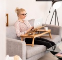 Bambusowy Stolik pod Laptopa Relaxdays XL – Regulowany – Brązowy