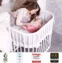 Babybay Maxi Comfort Plus – Łóżeczko Dostawne 3w1 – Lite Drewno Bukowe – White