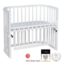 Babybay Maxi Comfort Plus – Łóżeczko Dostawne 3w1 – Lite Drewno Bukowe – White