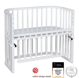 Babybay Maxi Comfort Plus – Łóżeczko Dostawne 3w1 – Lite Drewno Bukowe – White