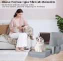 Luksusowa Kuweta XXL dla Kota – Stal Nierdzewna – Zamknięta z Filtrem Węglowym – 60L