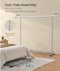 Wytrzymały Wieszak na Ubrania SONGMICS – Nośność 150 kg – Wysuwany 160-200 cm