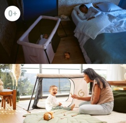 Babymoov Moov & Sleep Sand – Ultra-lekkie Łóżeczko Turystyczne i Kojec 2w1 – <5kg