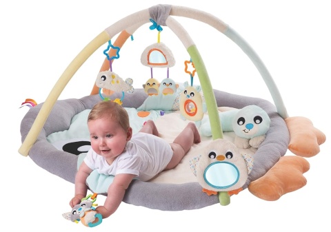 Mata Edukacyjna Playgro Pingwin – Kojec z Pałąkiem i Poduszką – XXL