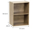 Modułowy Regał Iris Ohyama CX-2 – 2 Półki – Popielaty Brąz (Ash Brown)