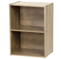 Modułowy Regał Iris Ohyama CX-2 – 2 Półki – Popielaty Brąz (Ash Brown)