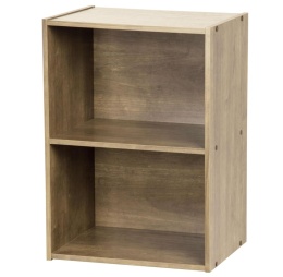 Modułowy Regał Iris Ohyama CX-2 – 2 Półki – Popielaty Brąz (Ash Brown)