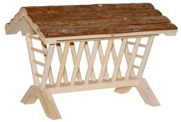 Drewniany Paśnik dla Gryzoni Kerbl Pet Nature – 45 x 32 x 33 cm