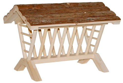 Drewniany Paśnik dla Gryzoni Kerbl Pet Nature – 45 x 32 x 33 cm
