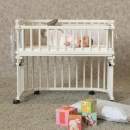 Kratka Zamykająca Babybay Maxi / Boxspring | Drewno Bukowe | Lakier Biały