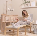 Kratka Zamykająca Babybay Maxi / Boxspring | Drewno Bukowe | Lakier Biały